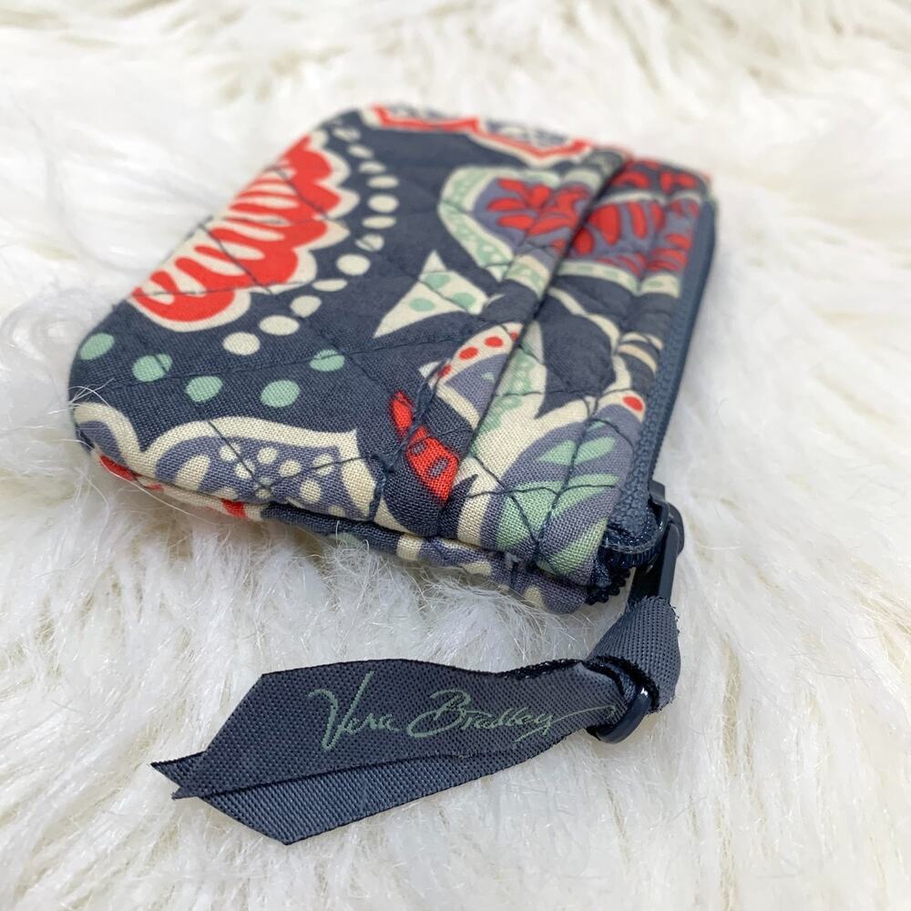 VERA BRADLEY Quilted Cotton NOMADIC FLORAL Small Zip Coin Purse - Picture 3 of 9